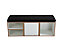 Coussin banquette pour meuble de rangement Quube | Noir | HxLxP 390 x 400 x 60 cm | Novigami